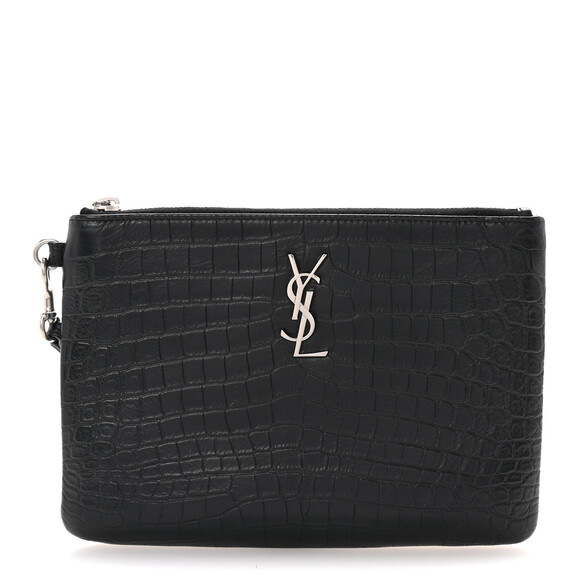 Saint Laurent Calfskin Crocodile #183444S61B - Picture 1 of 7